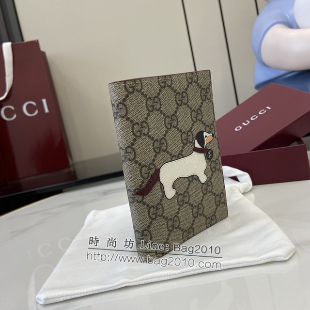 Gucci專櫃古馳最新款飾小狗細節GG迷你錢包 jh2024型號：810072